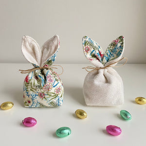 Wildflowers Easter bunny reversible treat bag