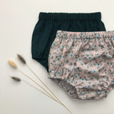 Grey floral bloomers, 3-6 months