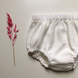 Ivory double gauze handmade bloomers, 18-24 month