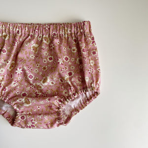 Rose pink floral handmade bloomers