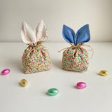 Ditsy floral Easter bunny reversible treat bag