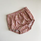 Rose pink floral handmade bloomers, 18-24 months