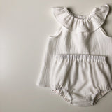 Ivory double gauze handmade bloomers, 18-24 month