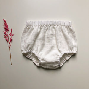 Ivory double gauze handmade bloomers, 18-24 month