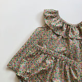 Ditsy floral ruffle collar blouse, 2-3 years