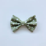 Green spot classic hair bow - headband, clip or bobble