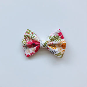 Summer burst floral classic hair bow - headband, clip or bobble